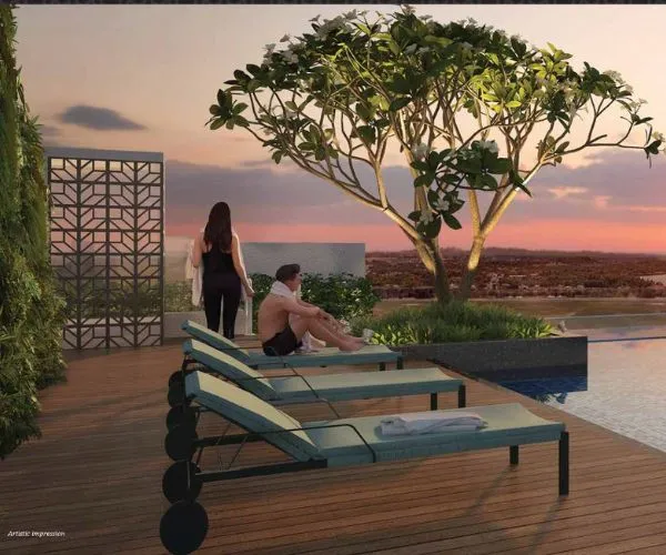 Modern living room with TV unit